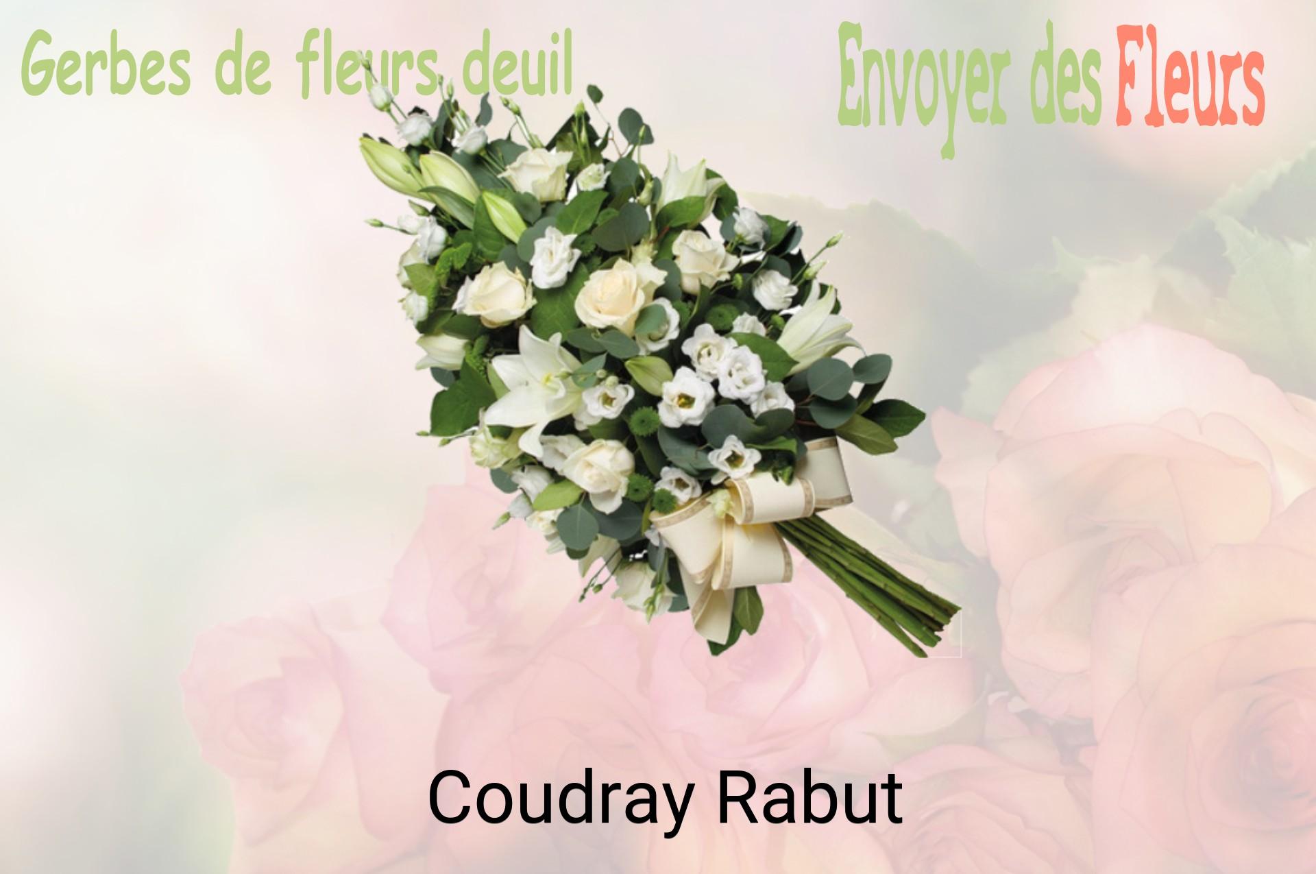 Gerbe de fleurs de deuil livrée à Coudray-Rabut